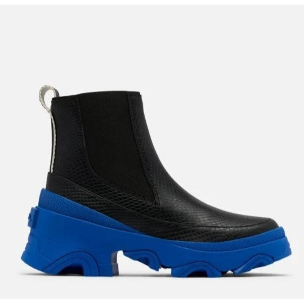 SOREL®‎ (Women's 9.5) BREX™ Chelsea Waterproof Boot in Black/Cobalt - $180